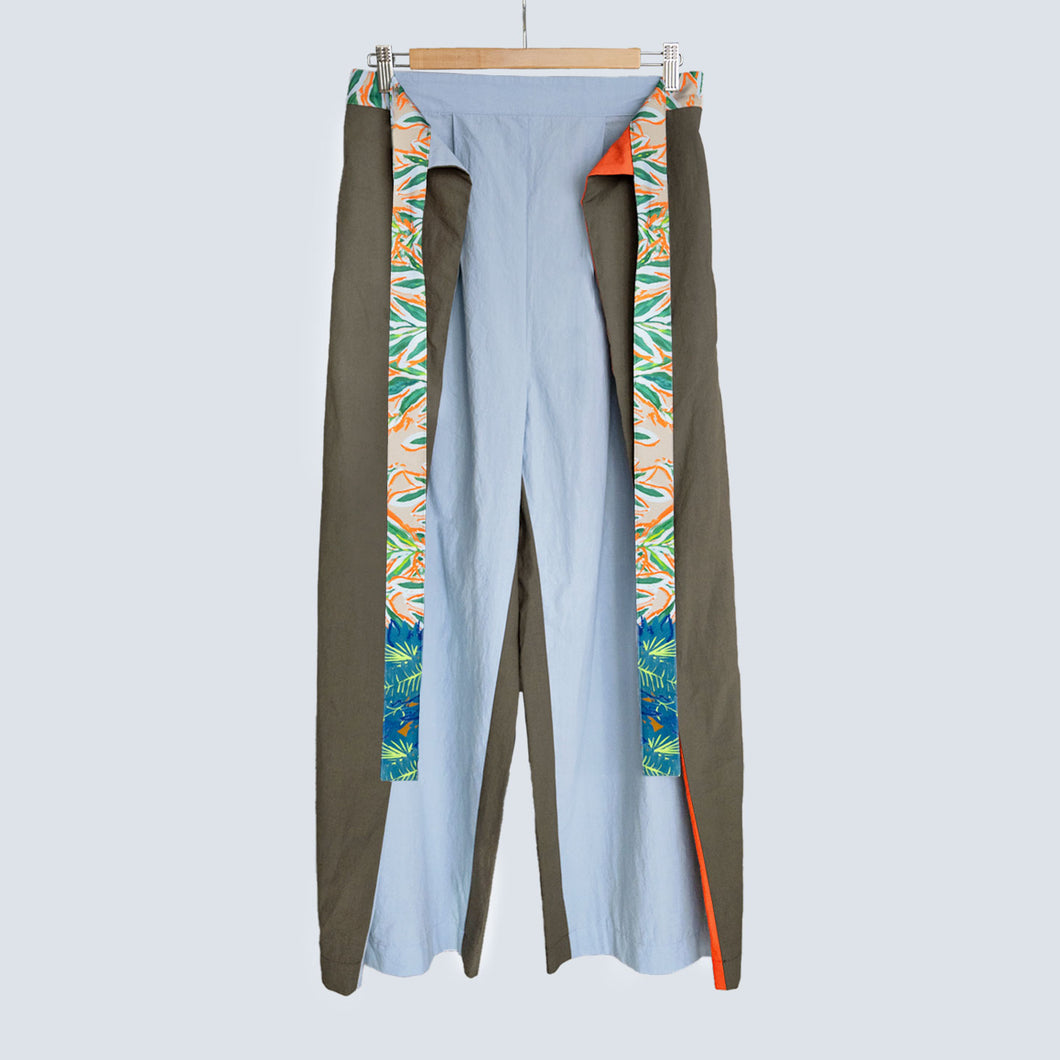 2Way Knot Cotton Pants - Sky Blue