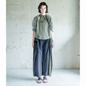 2Way Knot Cotton Pants - Navy