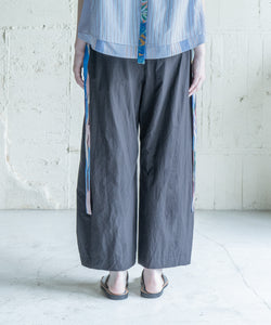 2Way Knot Cotton Pants - Navy