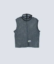 Mesh Top "AURA MOCK NECK" / Black