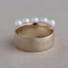 Snug Ring with 5 pearls - Wide - C-191 / Ryui