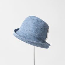 Paper linen braid denim hat short