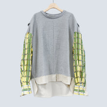 Sheer Pullover "COMPOSITE" - Light Gray