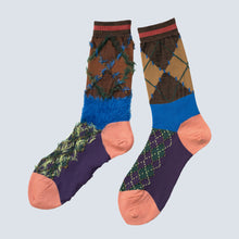 Reversible Crew Socks "Kitsune argyle" / EU 42-44