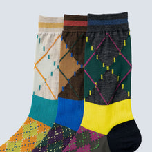 Reversible Crew Socks "Kitsune argyle" / EU 42-44