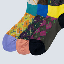 Reversible Crew Socks "Kitsune argyle" / EU 42-44