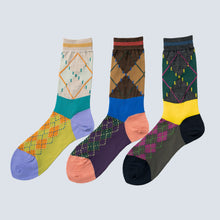 Reversible Crew Socks "Kitsune argyle" / EU 42-44