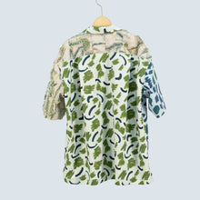 Short Sleeve Open Collar Shirt "GREEN MOSS"