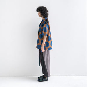 Short Sleeve Open Collar Shirt "HALF TRIBAL"