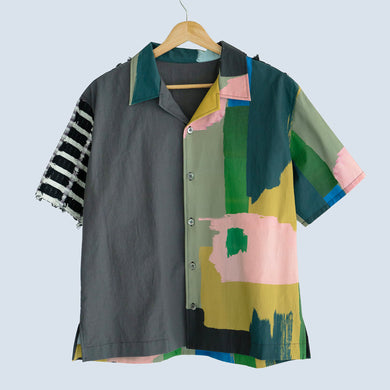 Short Sleeve Open Collar Shirt 