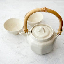 Kigata Dobin Octagon Teapot White Set (Teapot with two cups)