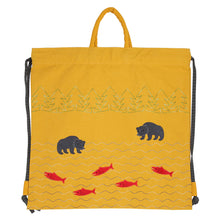 Knapsack Backpack / Bear and Salmon