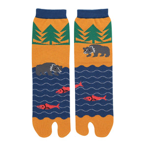 Tabi Socks / Bear and Salmon