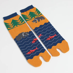 Tabi Socks / Bear and Salmon