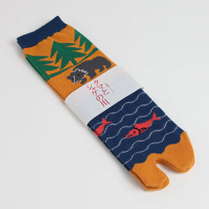 Tabi Socks / Bear and Salmon