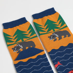 Tabi Socks / Bear and Salmon