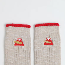 Cotton Slab Socks / Red Fuji