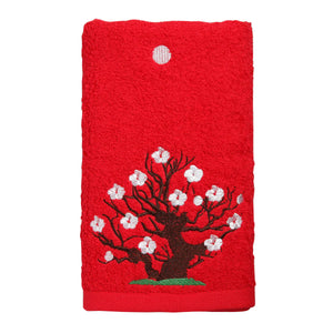 Hand Towel / Japanese White Apricot (red)