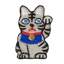 Patch / Lucky Charm - Fortune Cat - Silver