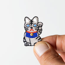 Patch / Lucky Charm - Fortune Cat - Silver