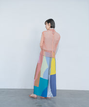 Mesh Top "AURA MOCK NECK" / Light Orange