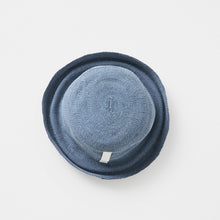 Paper linen braid denim hat short