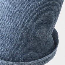 Braid hat / Paper linen braid denim hat short / M