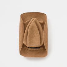 BOXED HAT paper abaca long brim leather belt / M