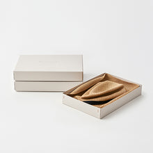 BOXED HAT 11cm brim grosgrain ribbon