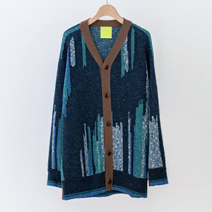 Long Cardigan "MERGE TEXTURE"