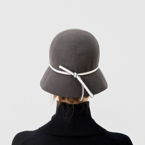 folding felt hat Charcoal X Light Grey