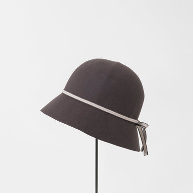 folding felt hat Charcoal X Light Grey