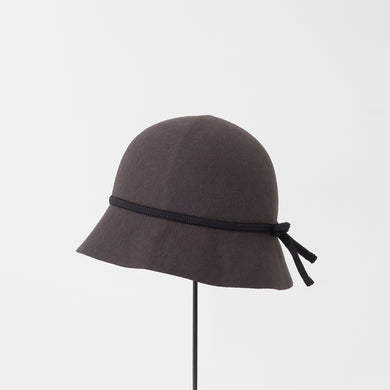 folding felt hat Charcoal X Dark Navy