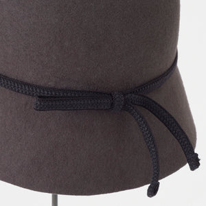 folding felt hat Charcoal X Dark Navy