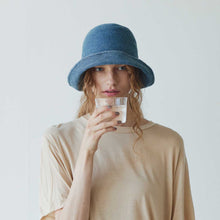Paper linen braid denim hat short