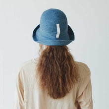 Paper linen braid denim hat short