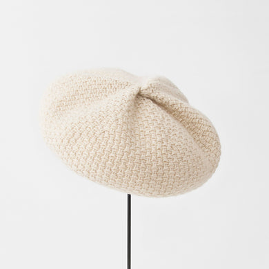 Knit beret - cashmere x yak Natural