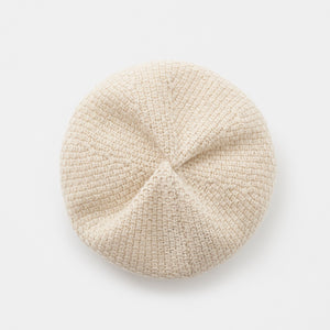 Knit beret - cashmere x yak Natural