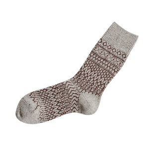 NISHIGUCHI WOOL JACQUARD SOCKS / L