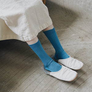 NISHIGUCHI Silk Cotton Ribbed Socks / S