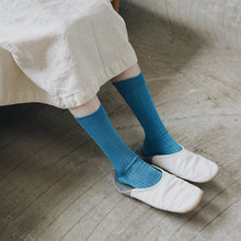 NISHIGUCHI Silk Cotton Ribbed Socks / M