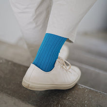 NISHIGUCHI Silk Cotton Ribbed Socks / L