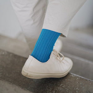 NISHIGUCHI Silk Cotton Ribbed Socks / S