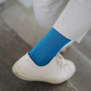 NISHIGUCHI Silk Cotton Ribbed Socks / M