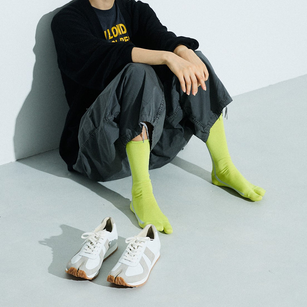 TABI LINE SOCKS / Yellow + Grey