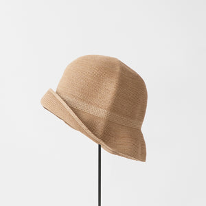 WP paper braid hat short / mix brown