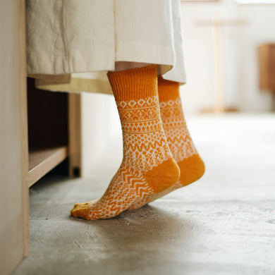 WOOL JACQUARD SOCKS / S