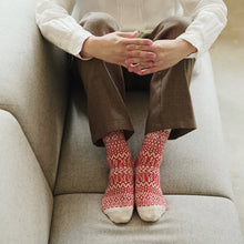 WOOL JACQUARD SOCKS / L