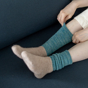 MOHAIR WOOL PILE SOCKS / S