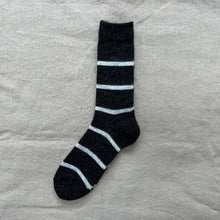 MOHAIR WOOL BORDER SOCKS M